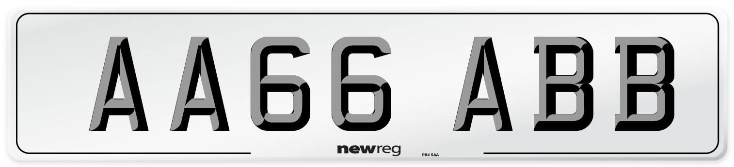 AA66 ABB Number Plate from New Reg